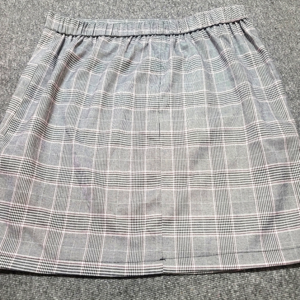 NEW Guanyy Plaid Skirt~XL~Side Zip~NWT~Mini Skirt - Picture 3 of 7